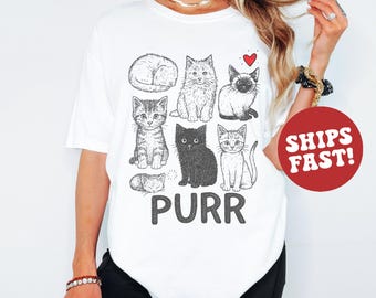 Camiseta con tatuajes vintage de los 90, diseño retro de gatitos Comfort Colors® Y2K, regalo para amantes de los gatos, camisetas lindas de gatos, camiseta unisex para adultos con temática de naturaleza.