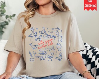 Camiseta de tía Silly Goose: Regalo divertido para tía - Anuncio de embarazo