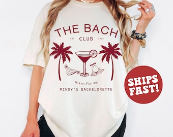 Customized Bach Club Comfort Colors Shirts, Bikinis and Martinis Bachelorette Shirt, Luxury Bachelorette, Beach Bach Shirt, Bride Club