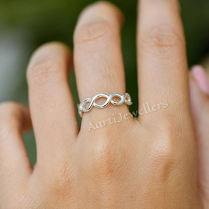 Anello per dita dei piedi in argento sterling 925 / Fascia a onde / Gioielli boho / Gioielli per il corpo / Minimalista fatto a mano