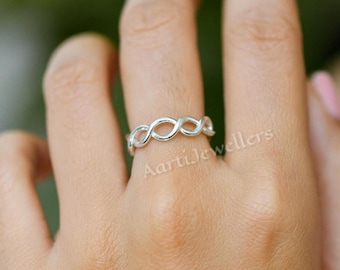 Anillo para el dedo del pie de plata de ley 925 / Banda de ondas / Joyería boho / Joyería corporal / Minimalista hecho a mano