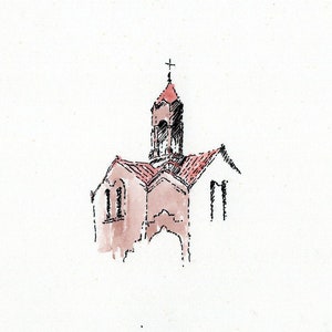 etchmiadzin church-armenian church-armenian art-arminian painting-armenian drawing-Original watercolor