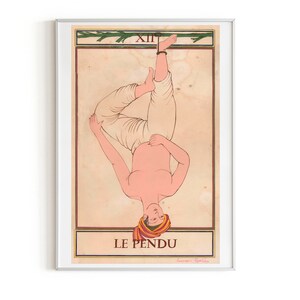 Peinture persane-miniature persane- Carte de Tarot "Le Pendu" Peinture orientale- edition d'art limitée 21 x 29,7 cm