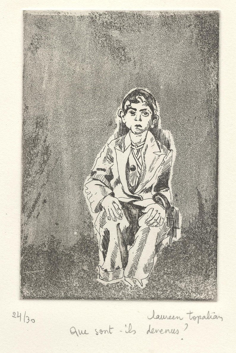portrait painting-child portrait-child drawing-children in art-black and white art-young boy portrait-What did they become-Original Etching
