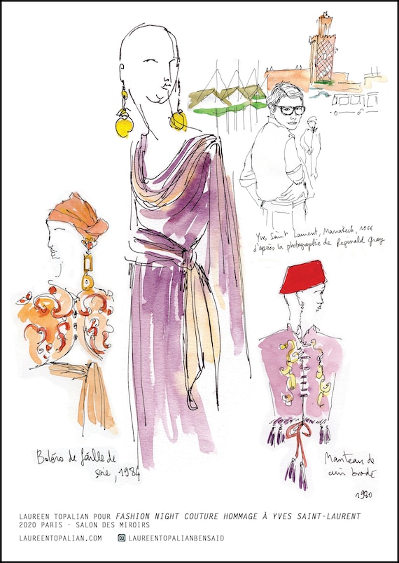 Yves Saint Laurent Affiche-yves Saint Laurent Dessins-dessin De