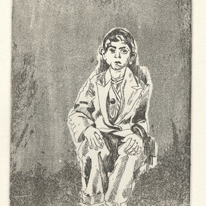 portrait painting-child portrait-child drawing-children in art-black and white art-young boy portrait-What did they become-Original Etching