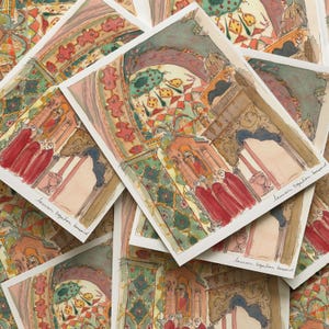Peinture arménienne-Etchmiadzin Cathédrale-Carte postale et enveloppe 15 x 21 cm