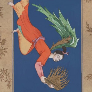 Persian Painting-persian miniature-iranian art-iranian painting-Saadi&#39;s Gift-Painting with frame