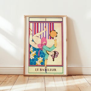 Carte de Tarot-Peinture persane-miniature persane contemporaine-Tarot de Marseille-Le Bateleur