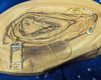 Golden Guillotine Necklace - Macabre Jewelry - Magical Jewelry - Gifts for Witches