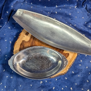 Vintage Vollrath Stainless Steel Tray: MCM Oval Serving Dish