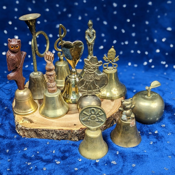 Vintage Brass and Metal Bells - Sculptural Bells - Choose Your Favorite - Witchy Tools - Altar Accessories - Ritual Ceremonial Accoutrements