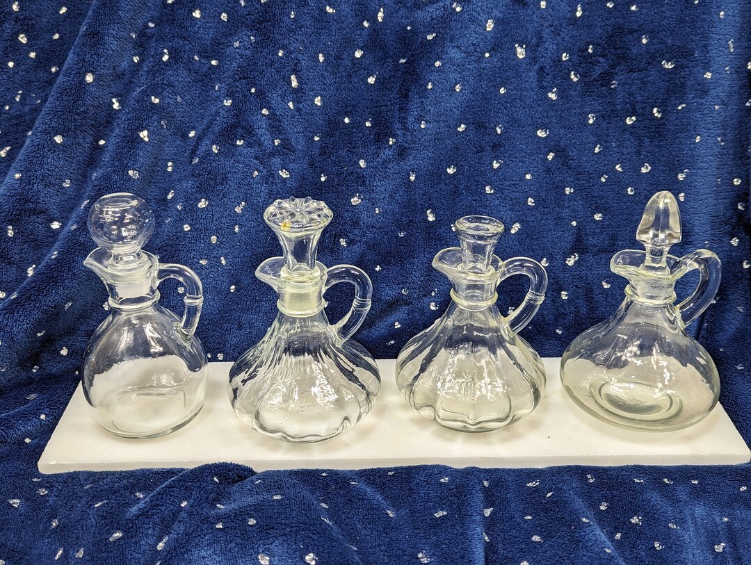 Vintage Glass Cruets Decanters Vessels Glass Container Spell Tool