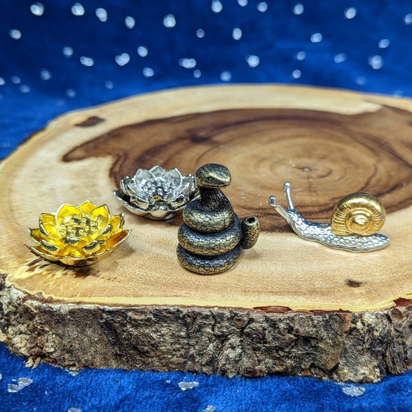 Whimsical and Tiny Incense Holders - Witch Tools - Decorative Ritual Altar Tools