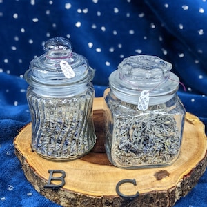 Fragrant Lavender in Vintage Glass Canister: French & Homegrown