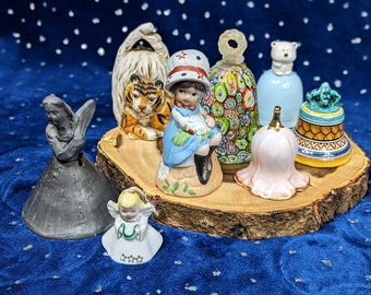 Vintage Unique Ceramic Bells - Choose Your Favorite - Witchy Tools - Altar Accessories - Ritual Ceremonial Accoutrements