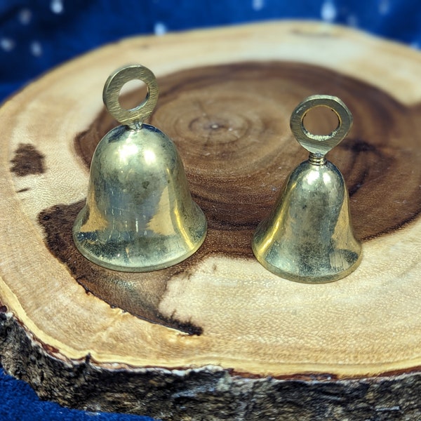 Vintage Small Brass Bells - Witchy Tools - Altar Accessories - Ritual Ceremonial Accoutrements