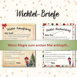 Secret Santa Arrival & Farewell Letter Set | 8 loving texts | Perfect Secret Santa start | Instant download | For the first Secret Santa move-in