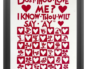 Dost Thou Love Me? - John ffrench ARTWORK PRINT 13” x 19”