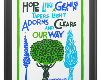 Hope Like A Gleaming Taper's Light - John ffrench ARTWORK PRINT 13” x 19”