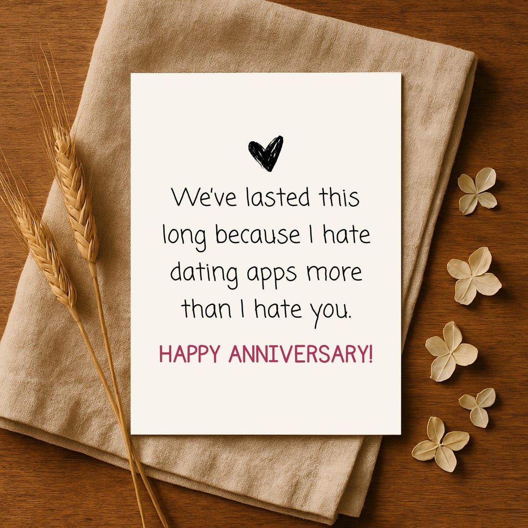 Printable Funny Anniversary Card, Rude Anniversary Card, Sassy Love ...