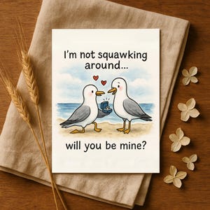 Cute Proposal Card, Will You Marry Me Card, Engagement Announcement, She Said Yes, Romantic Proposal Keepsake, Engagement Card