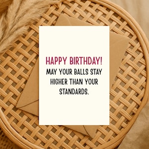 Funny Rude Birthday Card for Him - Dirty Humor Card for Boyfriend, Husband.