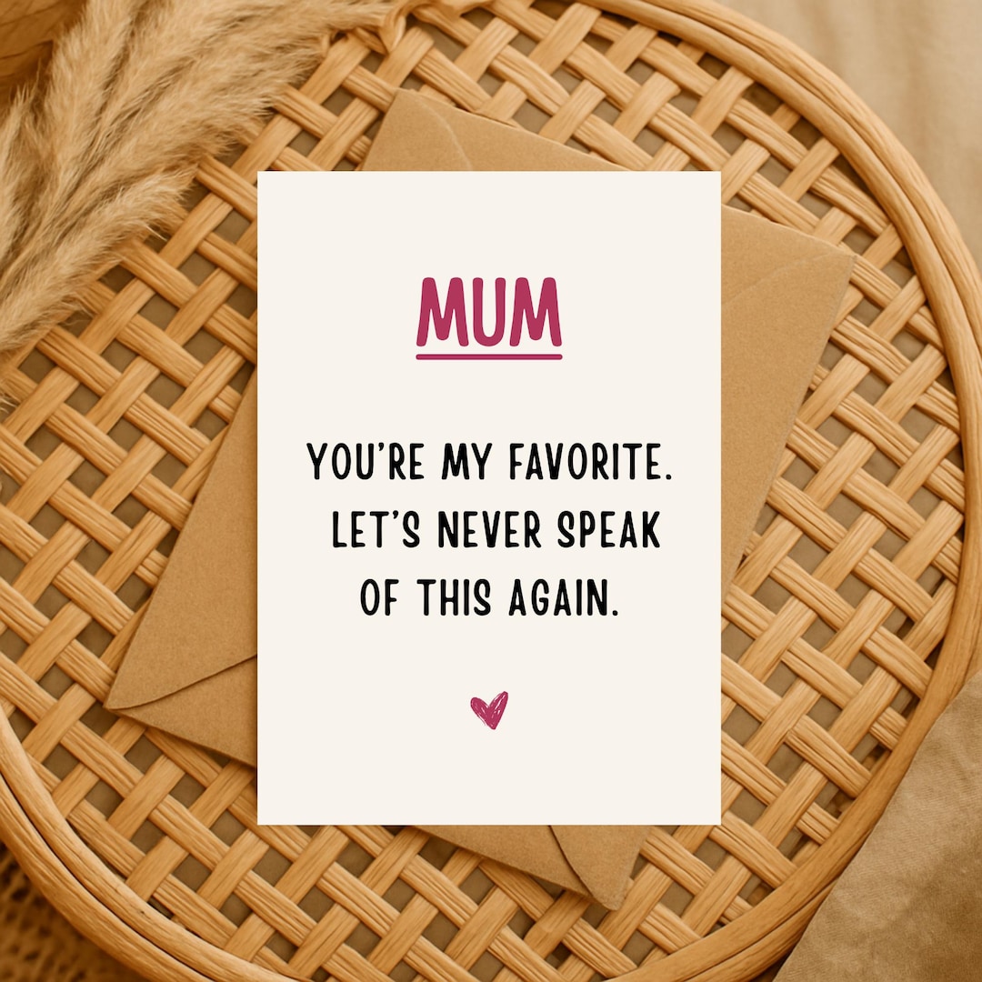 Funny Mum Birthday Card. Funny and Sweet Card From Daughter, Son ...