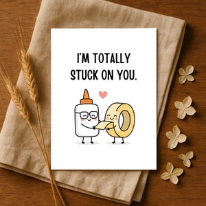 Carte d'anniversaire coquine imprimable, jeu de mots collant drôle, carte pour elle et lui, jolie carte de rire d'amour, téléchargement numérique, cadeau d'anniversaire