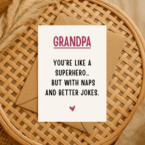 Funny Grandpa Card – Cheeky Secret Grandchild Message – Humorous Gift for Grandpa from Grandkids – Birthday, Father’s Day Card