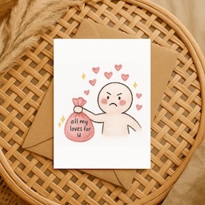 Afdrukbare leuke verjaardagskaart, brutale leuke humor, romantisch koppelkunst, brutale liefdessfeer, oprechte aandenken, gelukkige verjaardagswensen