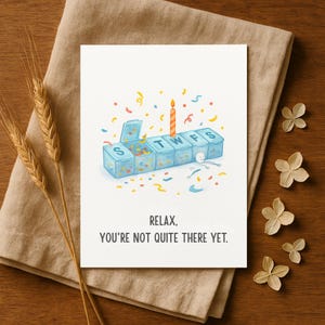 Sarcastic Birthday Card for Aging Friend – Funny Old Age Greeting Card – Adult Humor Card for Milestone Birthday, Funny Age Roast Card