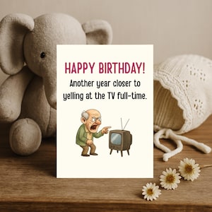 Sarcastic Old Age Birthday Card – Funny Getting Older Humor, Milestone Celebration Laughs, Perfect Over the Hill Card – For Dad, Mom