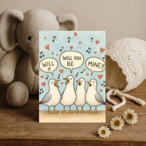 Cute Proposal Card, Romantic Proposal Greeting, Engagement Announcement Card, She Said Yes, Pop the Question Design, Couple Proposal Card