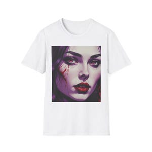 Vampire Art T-Shirt: Gothic Halloween Fashion, Edgy Graphic Tee