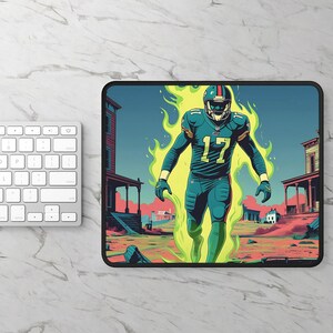 Futuristic Gaming Mouse Pad: Non-Slip Neoprene with Sewn Edges