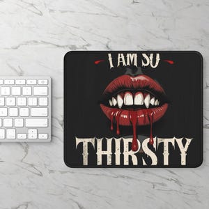 Vampire Gaming Mouse Pad: Halloween Desk Decor, Anti-Slip Neoprene