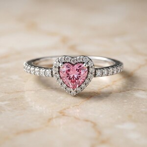 Vintage Heart Shaped Moissanite Engagement Ring Rose Gold Solitaire Wedding Diamond Moissanite Ring, Promise Ring, Women Stacking Heart Ring, Valentine's Day, Gift For Wife, Gift For Her, Gift For Girlfriends, Bezel Set Anniversary Gifts, Handmade Ring, East To West Heart Shape Ring, Summer Jewelry, Love Gift For Her, 925 Sterling Silver Ring, Halo Ring, Solitaire With Accent Ring, Summer Jewelry