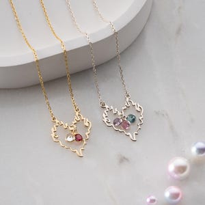 Personalized Sterling Silver Flaming Heart Necklace: Custom Birthstone Jewelry