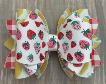 Jumbo Stanley Butter Peach Whip Cabana Gloss Pomelo Strawberry Lemonade Straw Topper Bow