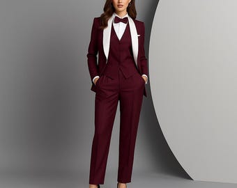 Women's 3 Piece Suit - Blazer Set - Custom Formal Outfit - Bridesmaid Dress - Prom Dress - Plus Size Suits
