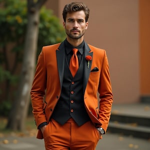 Men&#39;s 3 Piece Suit - Custom Groomsmen Suit - Slim Fit Suit Men - Bespoke Tailoring Fit - Event Men&#39;s Suit