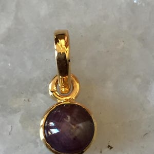 Natural Star Ruby Pendant in 18K Solid Gold | Genuine Star Ruby Necklace Charm | Fine Gemstone Jewelry Gift for Women