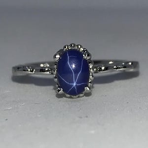 Natural Star Sapphire Ring | Filigree 925 Sterling Silver, AAA Gemstone
