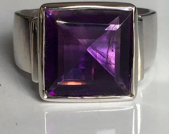 Anello in argento con Ametista Siberiana-2052VZ | Gioielli