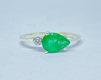 Handmade 2.33 Carat Emerald Ring | 925 Sterling Silver May Birthstone