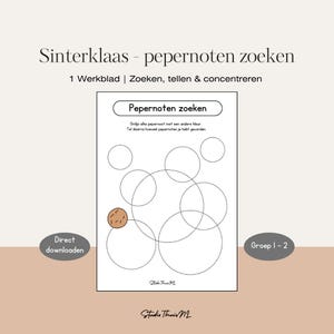 Zoeken naar Pepernoten Werkblad - Cijfers Oefenen Werkblad - Kinderen Leren PDF - Kleuters Tellend Werkblad - Printbaar voor Kinderen