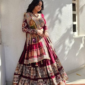Navratri special muslin digital Printed Lehenga Choli for Navratri Real Mirror Work ready to wear chaniya choli for women, garba dress india