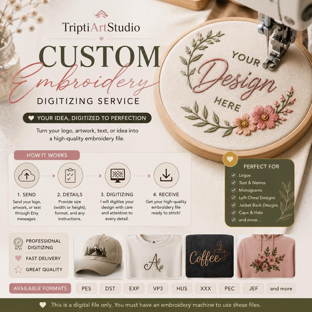 Custom Embroidery Digitizing Service, Logo Digitizing for Embroidery ...