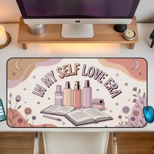 Tappetino da scrivania motivazionale, design per l&#39;amore di sé e per uno spazio di lavoro consapevole